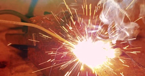4K - Arc welding. Close-up Видео 67747884