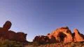 4K Arches 04 Tilt Down Double Arch Sunset Utah USA 4k or 4k+ Resolution