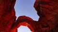 4K Arches 07 Tilt Down Double Arch Sunset Utah USA 4k or 4k+ Resolution