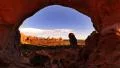 4K Arches 21 Windows Section Sunset Double Arch Utah USA 4k or 4k+ Resolution