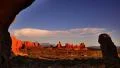 4K Arches 22 Windows Section Sunset Double Arch Utah USA 4k or 4k+ Resolution