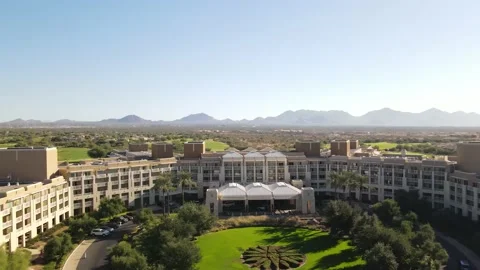 4k Ariel View of the Phoenix Desert Ridge Resort &amp; Spa in Arizona Stock Footage 170800746