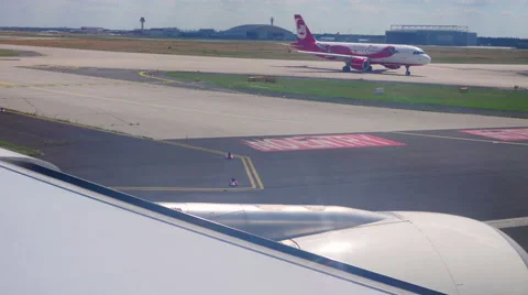 4k, Ariplane taking off from a runway Stock Footage 53223150