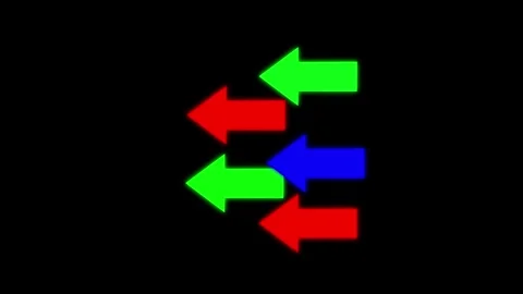 4k arrow line moving on screen Stock Footage 332584700