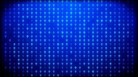 4K arrows moving upside showing  trends in finance, share market, business Stock Footage 104054680