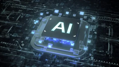 4K Artificial Intelligence AI Processor Microchip Central GPU Accelerator Stockbeeldmateriaal 339267560
