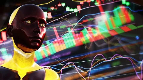 4K Artificial Intelligence Algorithm Trading Stock Market Concept 4 Stock Footage 114238187