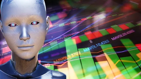 4K Artificial Intelligence Algorithm Trading Stock Market Concept 2 Stock Footage 114238259