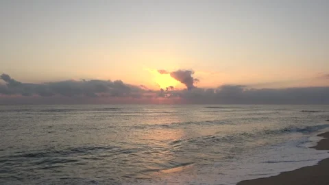 4K ASMR White Sun behind Dark Gray Clouds casting Light Rays Stock Footage 345937859