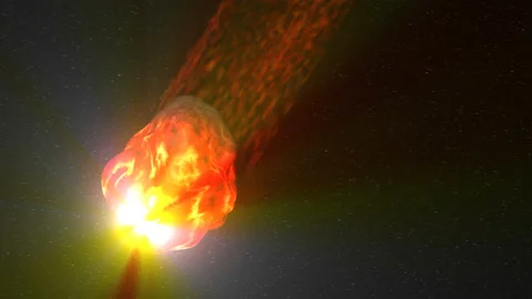 4k Asteroid Burn Stock Footage 151697629