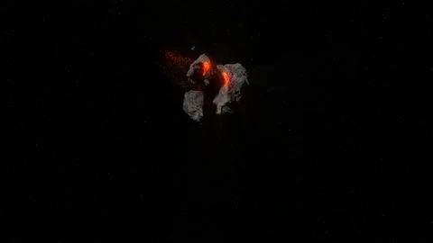 4k Asteroid Collision Stock Footage 152124784