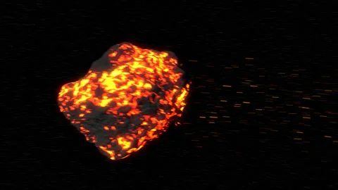 4k Asteroid Flyby Stock Footage 152015361