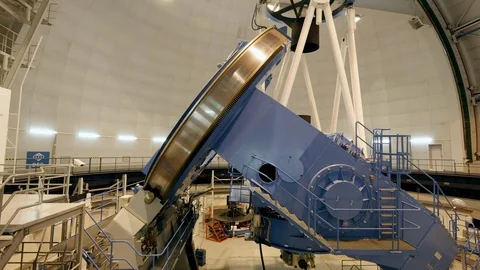 4K, astronomical telescope Stock Footage 124988887