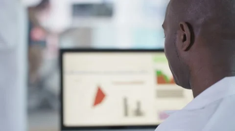 4K Athlete in science research program being tested by scientist in hi tec lab Stock Footage 64865040