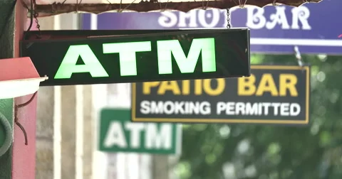 4k ATM Sign Stock Footage 51056749