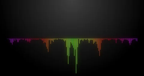 4K Audio Spectrum Animation - Black Background Video stock 111354110
