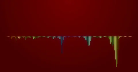 4K Audio Spectrum - Red Background Animation Video stock 110567434