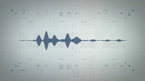 4K Audio Waveform Mono Blue Lite Video stock 66746053