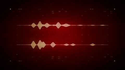 4K Audio Waveform Stereo Red Stock-Footage 66747405