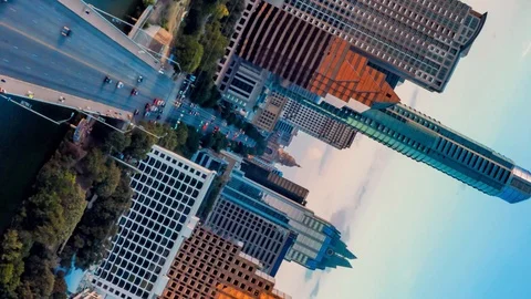 4K Austin Downtown Texas Capital Timelapse Sunset Rotate Flip Stock Footage 113687054