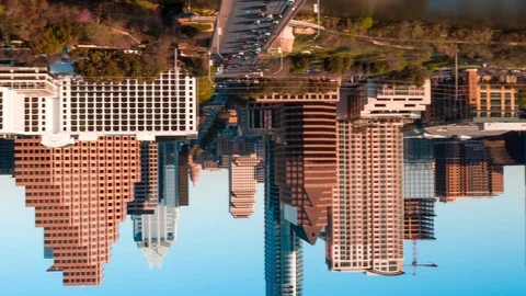 4K Austin Skyline Time Lapse Drone Video stock 126066231