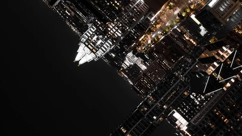 4K Austin Texas Time Lapse Aerial Night Frost Tower Texas Capitol Building Stock Footage 126066392