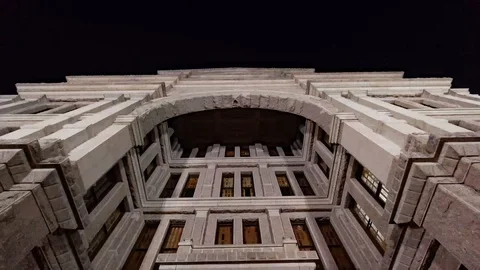 4K Austin Texas Timelapse Hyperlapse State Capitol Building Night Stock Footage 97855671