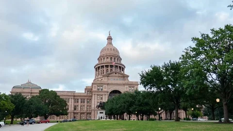 4K Austin Texas Timelapse Hyperlapse Capitol Building Sunset Stock-Footage 97936021