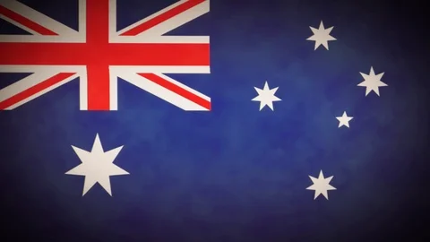 4k Australia Flag Background Loop With Glitch Fx Stock Footage 96584842