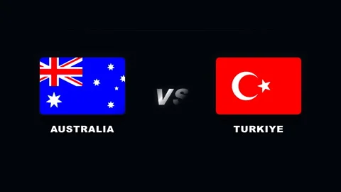 4K Australia vs Turkiye Flags Group Stage Excitement Intense Soccer Match  Stock Footage 335688386