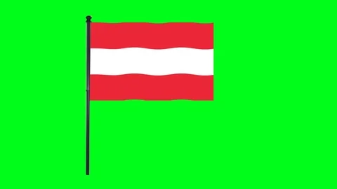 4K Austria, Austrian flag is waving in green screen. Stock Footage 106265652