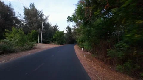 4K Authentic Driver POV Moving Along A Long Straight Road Stock Footage 337605259