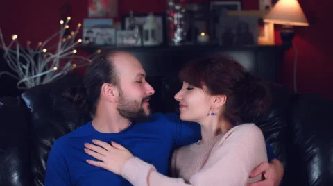 4k Authentic Shot of a Couple Laughing and Kissing Stock Footage