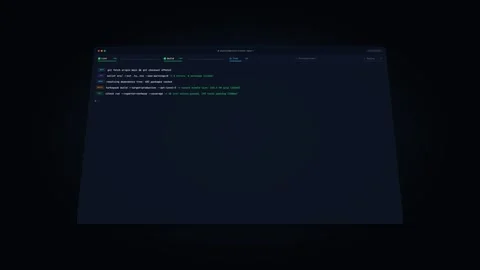 4K Automated Software Build Terminal and DevOps CI CD Pipeline Loop 스톡 동영상 344639728