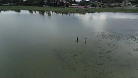 4K B-roll: Net Fishing 10 seconds Stock Footage 201701090