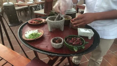 4K B-roll Waiter Prepares Dish Stock Footage 202290181
