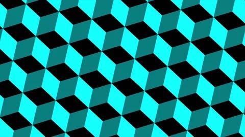 4K background 3d render animation pattern cube loop. Abstract motion Stock Footage 158524271