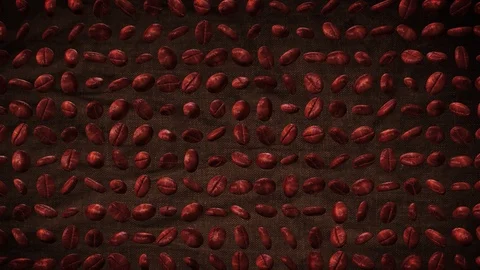 4k Background with coffee beans old grunge wooden Stock Footage 113494396