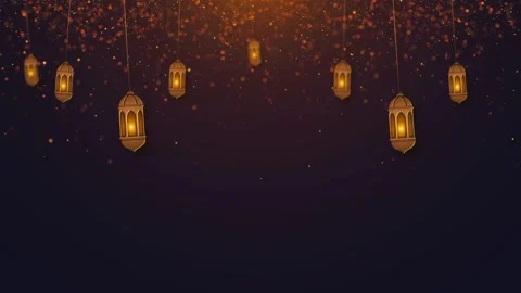 4K Background Eid Al Adha Mubarak and Traditional Lanterns Ramadan Islamic Vídeo Stock 254387695