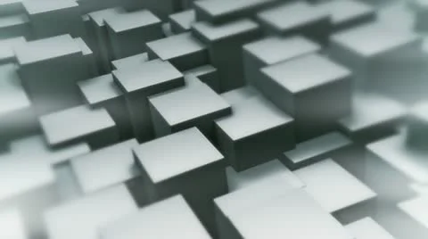 4K Background loop of waving cubes. Version B. Stock Footage 12050860