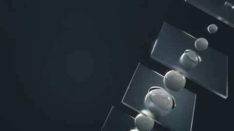 4K Background Marble Balls and Glass - Medical, Physics, Tech, Business Stock Footage 260323876