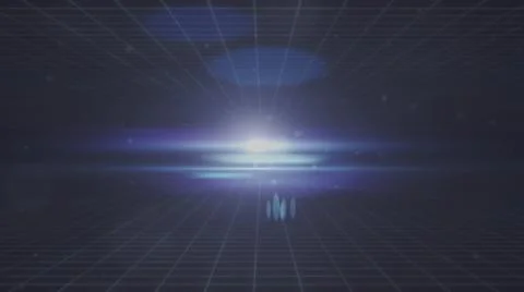  4K Background Technology Optical Lens Flare grid  Stock Illustration