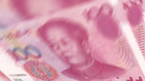 4K Banknote Counting 100 cny 2 Video stock 106360045