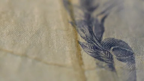 4K Banknotes falling from above and being counted Stock Footage 270784017