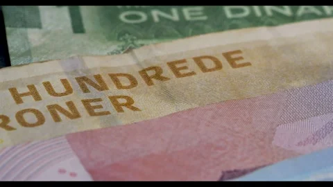 4K Banknotes falling from above and being counted Stock Footage 270956786