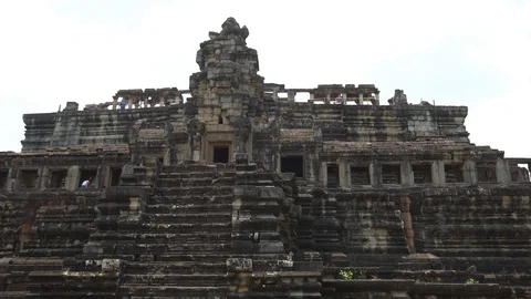 4K, Baphuon is an ancient temple dedicated to Hindu God Shiva, Angkor Thom.-Dan Stock Footage 119057690