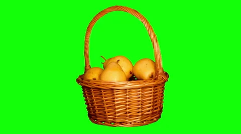 4k – Basket full of yellow pears Stock Footage 56567297