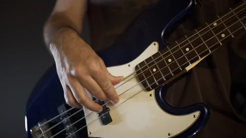 4k Bass Player Stock Footage 112097220