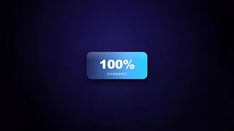 4K battery charging 0–100%, seamless loop, gradient Stock Footage 332150465