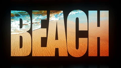 4K Beach Animated Text Background, Sand Ocean and Waves, Blue Waves Sand Texture Stock Footage 75060732